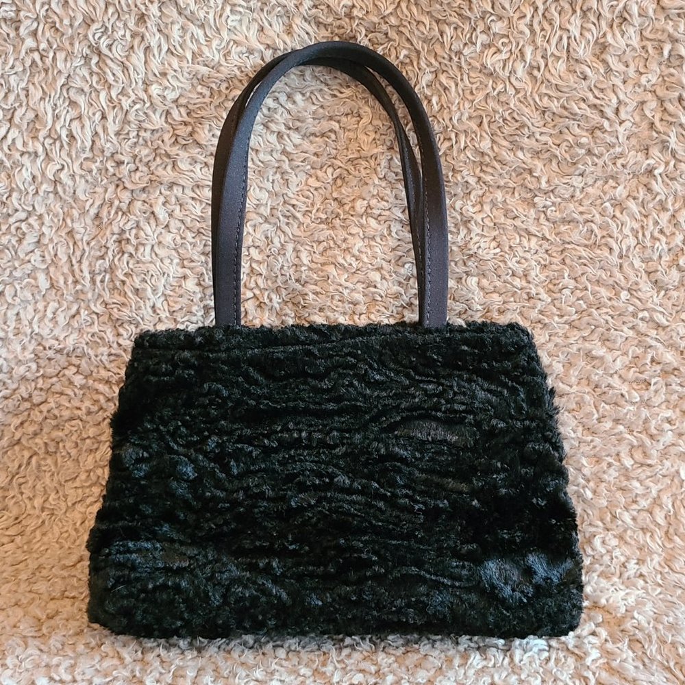 Vintage Carrie Forbes Black Clutch